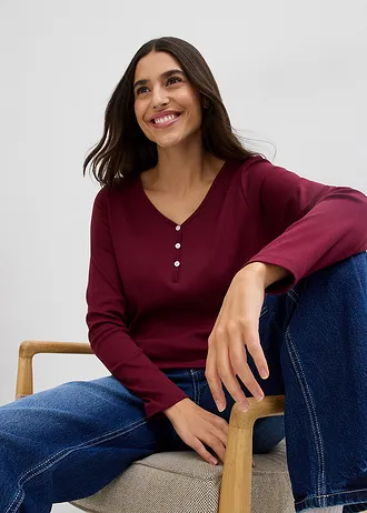 T-shirt manches longues • rouge érable • Boutique bonprix