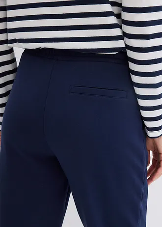 Joggingbroek met elastische tailleband • donkerblauw • bonprix online shop