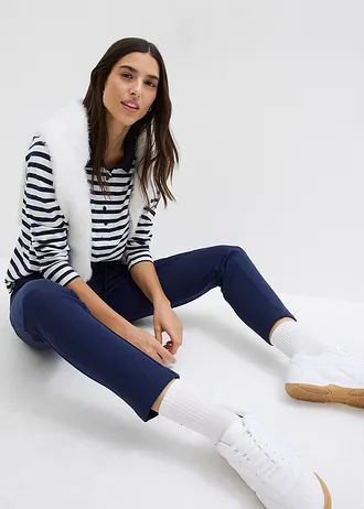 Joggingbroek met elastische tailleband • donkerblauw • bonprix online shop