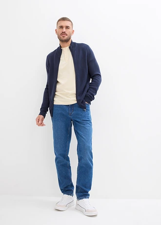 Henley shirt met biologisch katoen (set van 3), Kleur: olijfgroen + beige + donkerblauw