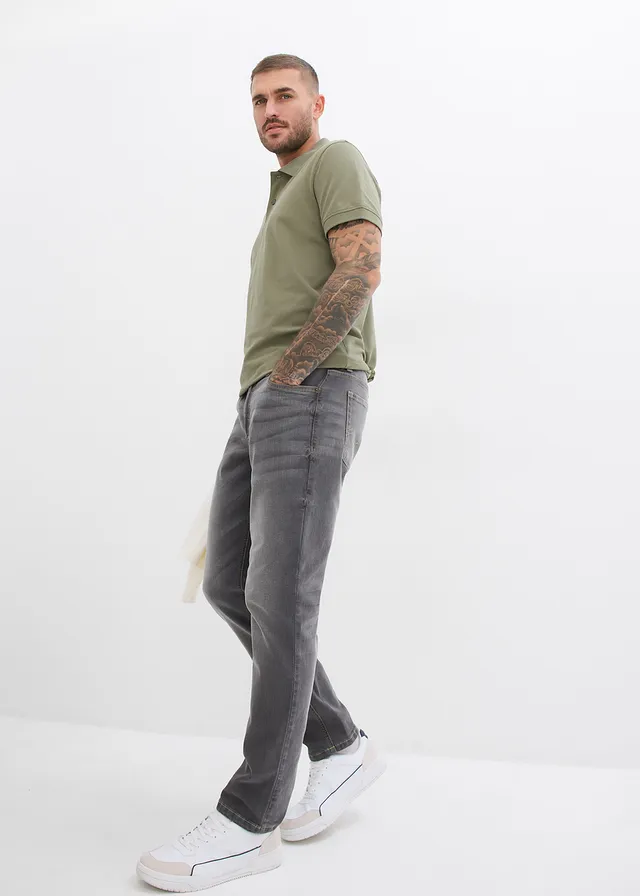 Džíny Regular Fit, Straight, barva: šedý denim
