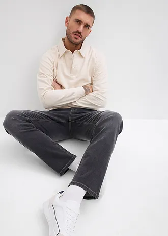 Dżinsy regular fit ze stretchem, straight • czarny denim • sklep bonprix