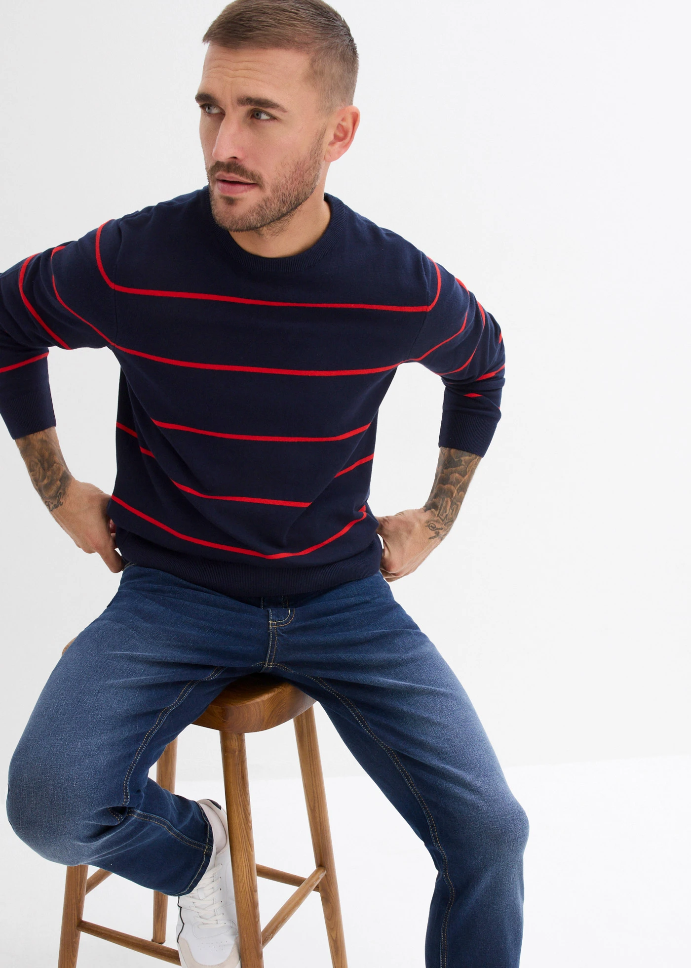 Regular Fit farmer, Straight • sötétkék denim • bonprix áruház