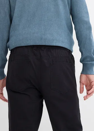 Regular fit instapbroek, straight (set van 2) • zwart+donkerblauw • bonprix online shop