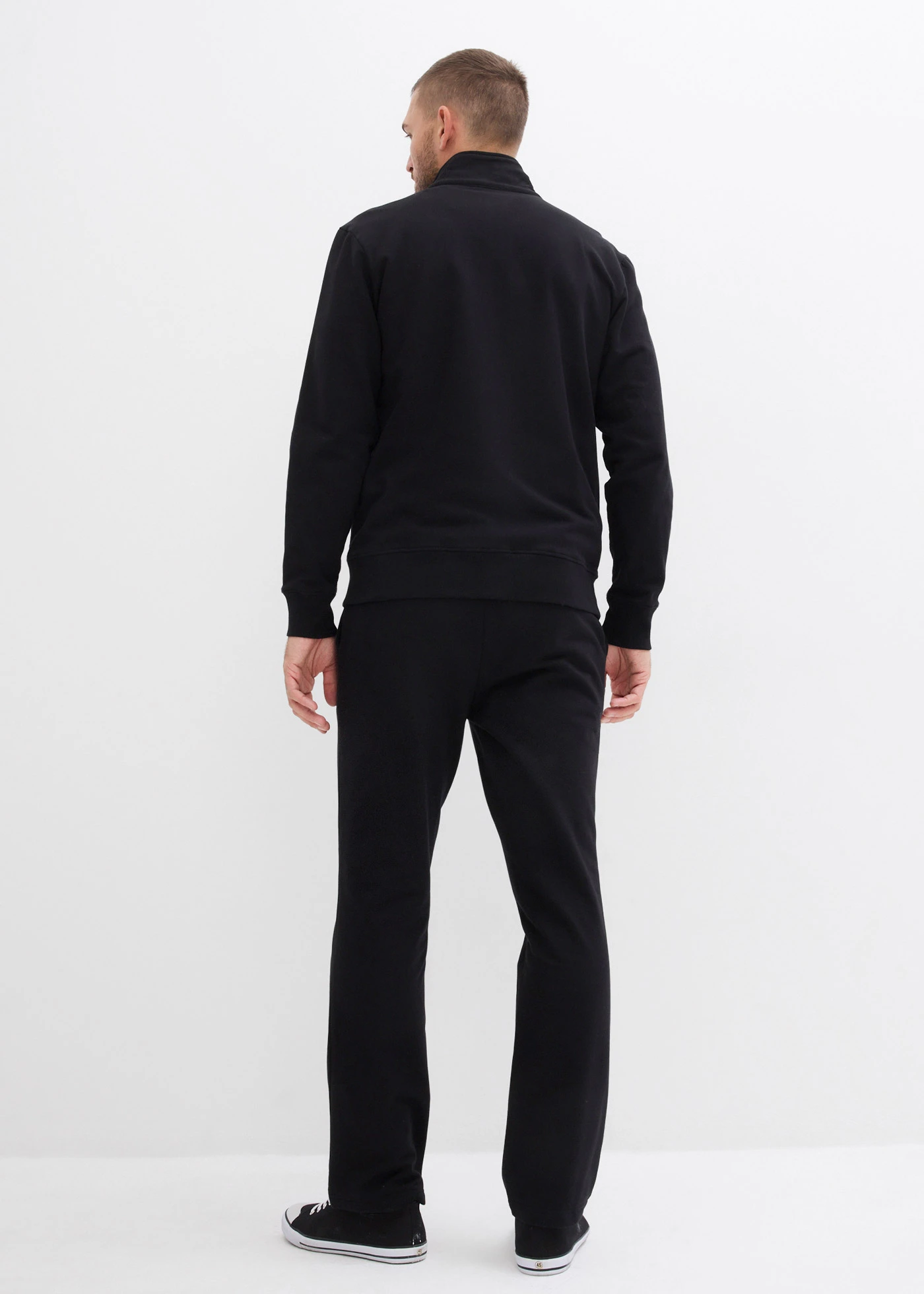 Trening din bumbac organic 100% (set/2 piese) • negru • magazin bonprix