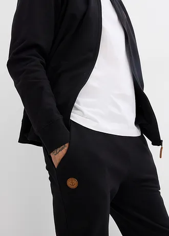 Joggingová souprava z čisté organické bavlny (2dílná souprava) • černá • bonprix obchod