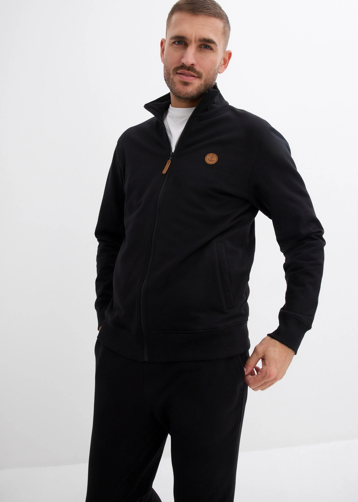 Dres sportowy z czystej bawełny organicznej (komplet 2-cz.) • czarny • sklep bonprix