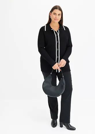 Cardigan chic, Couleur: noir-écru