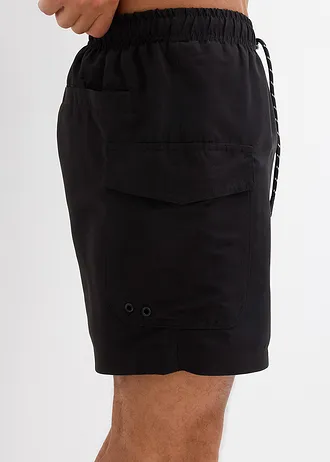 Short de bain avec poche cargo • noir • Boutique bonprix