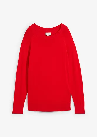 Fijngebreide trui, Kleur: aardbeirood