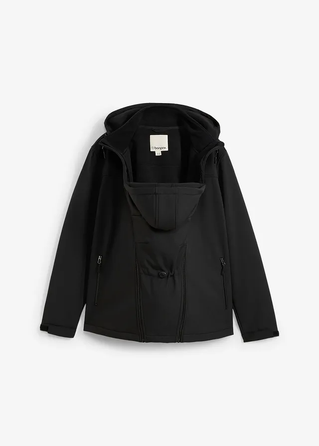 Pánská bunda 2 v 1 se vsadkou na miminko • černá • bonprix obchod