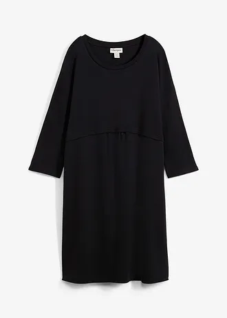 Úpletové šaty z organické bavlny, barva: černá