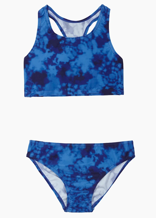 Meisjes bikini (2-dlg. set), Kleur: saffierblauw-middernachtblauw-middenblauw gedessineerd