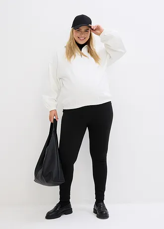 Hřejivé těhotenské termo legíny Slim Fit, barva: černá