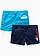 Lot de 2 shorts de bain, Couleur: bleu foncé. + turquoise