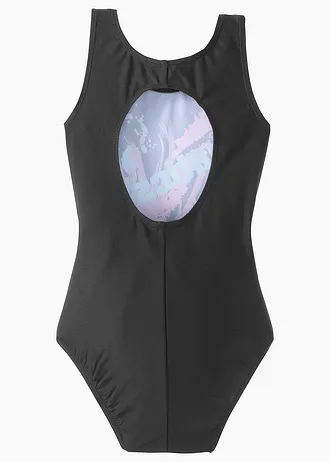 Jednodílné plavky, barva: černá s potiskem