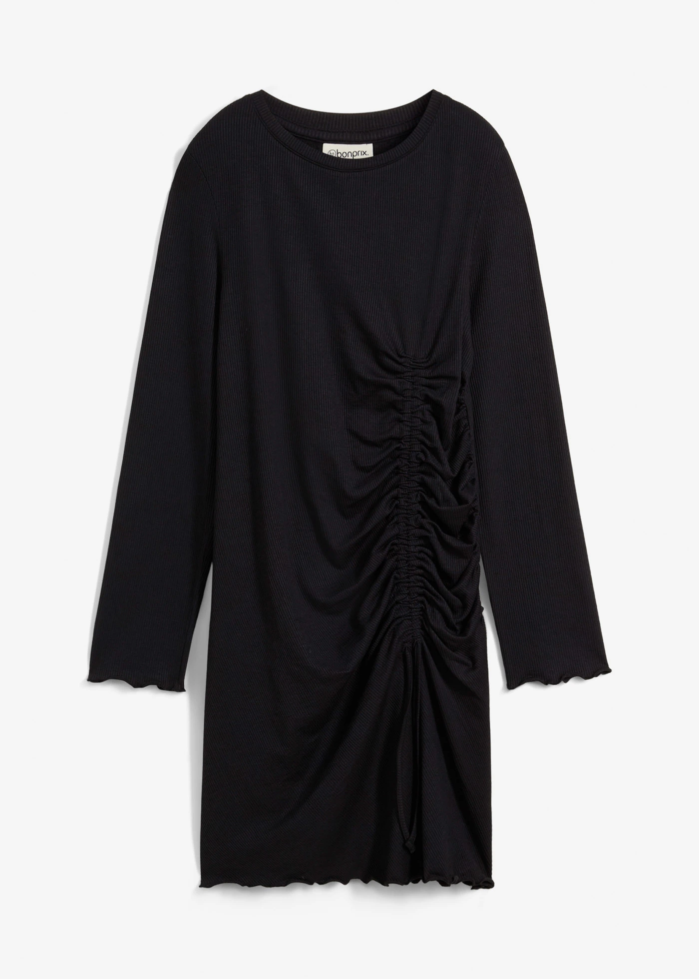 Shirtjurk met plooitjes • zwart • bonprix online shop