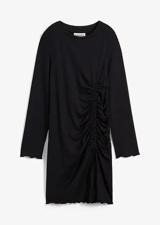 Shirtjurk met plooitjes • zwart • bonprix online shop