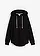 Hoodie met capuchon, Kleur: zwart