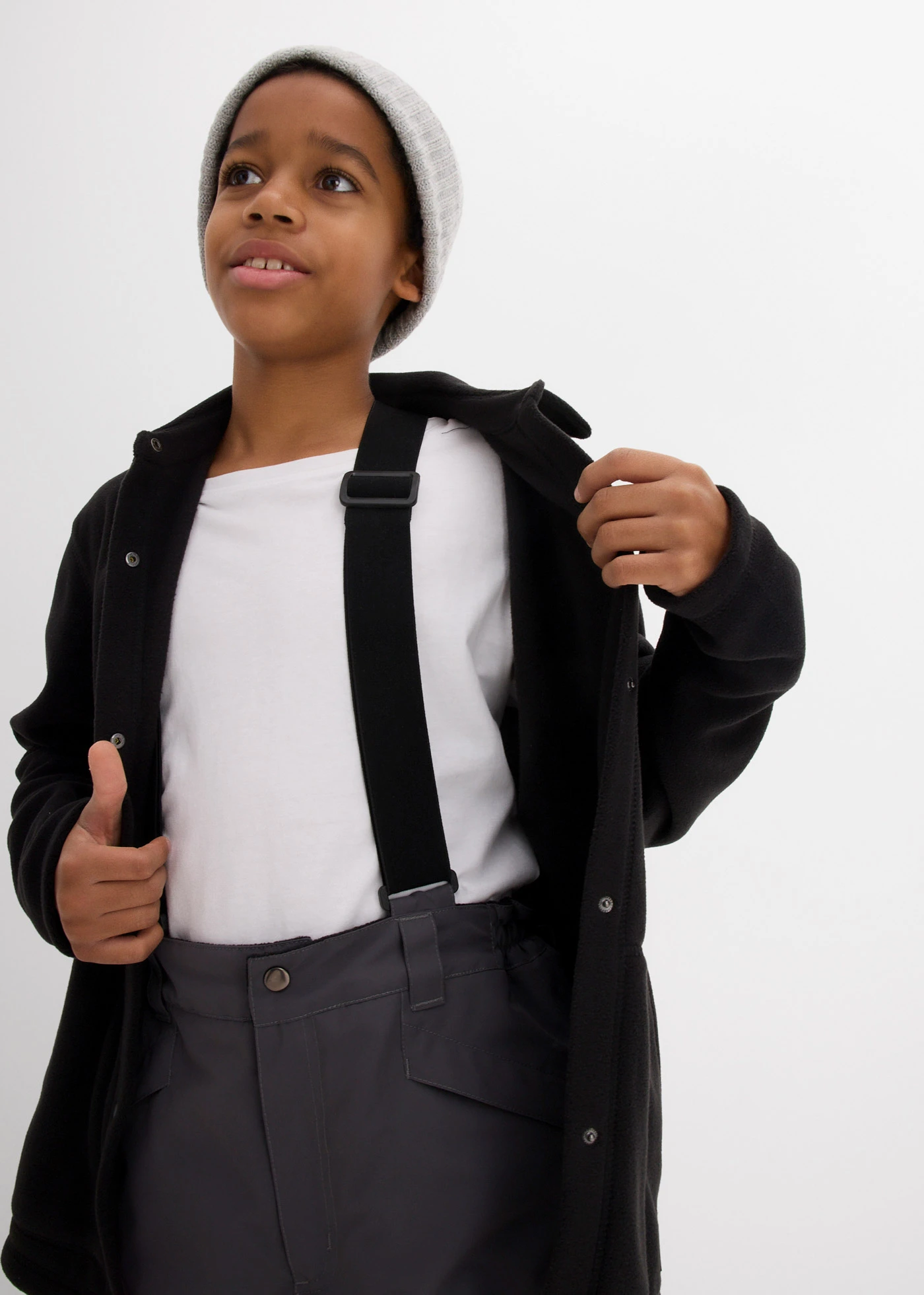 Waterdichte skibroek met bretels, warm gevoerd • leisteengrijs • bonprix online shop