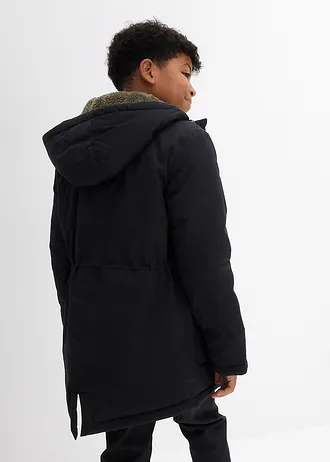 Parka d’hiver déperlante, chaudement doublée • noir-olive • Boutique bonprix