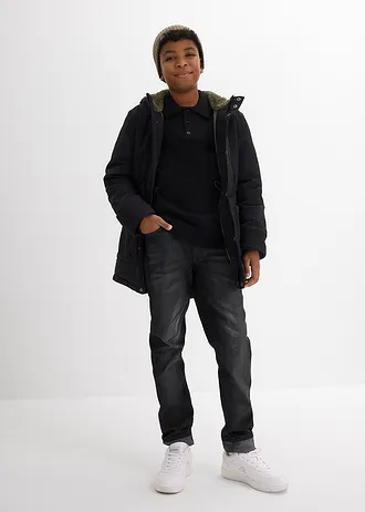 Warm gevoerde winterparka, waterafstotend • zwart-olijfgroen • bonprix online shop