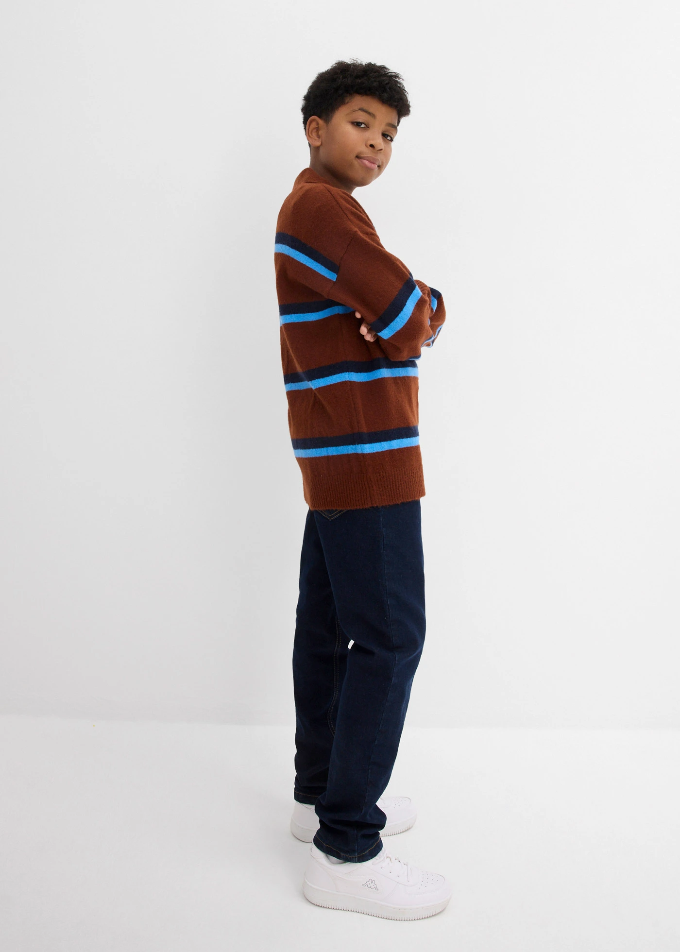 Jean regular à doublure jersey thermique, droit • bleu foncé denim • Boutique bonprix