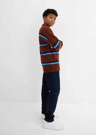 Jean regular à doublure jersey thermique, droit • bleu foncé denim • Boutique bonprix