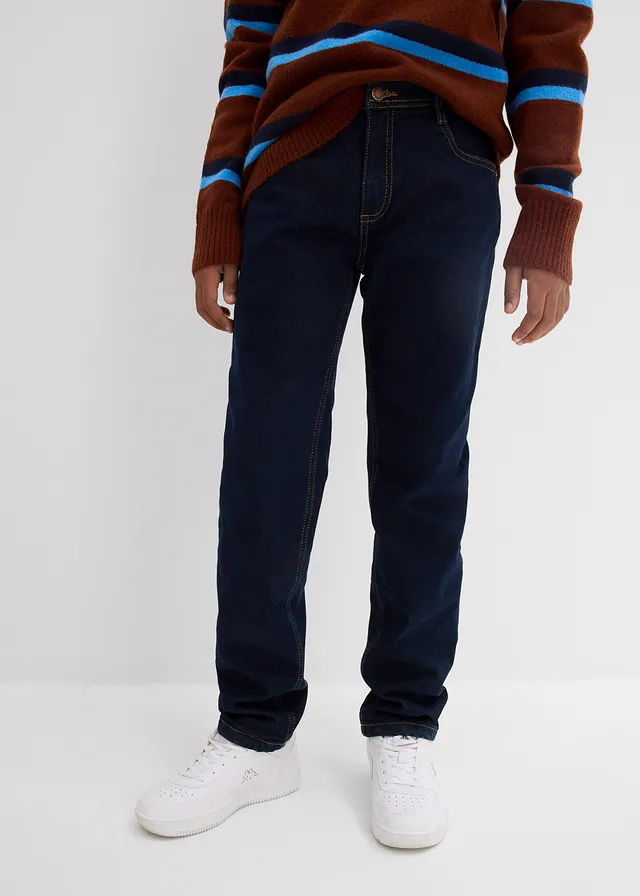 Jean regular à doublure jersey thermique, droit • bleu foncé denim • product-page.page-title-suffix
