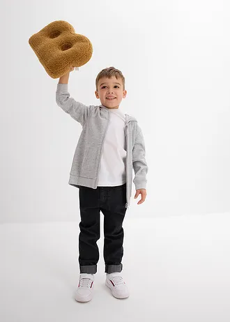 Strečové džíny Slim Fit s nastavitelným pasem, Straight • černý denim • bonprix obchod