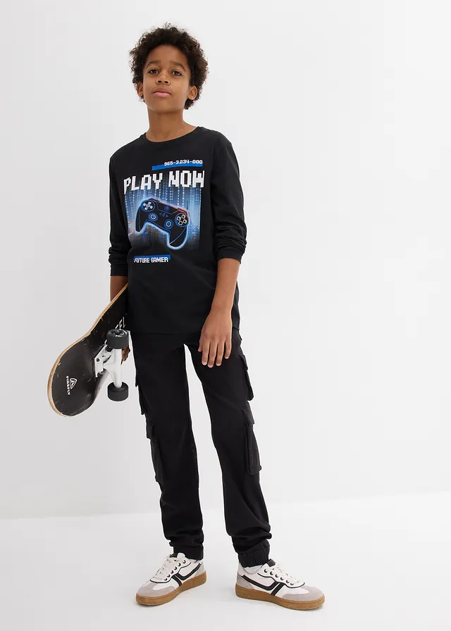 T-shirt manches longues 100% coton • noir • product-page.page-title-suffix