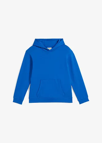 Hoodie van zachte katoen-mix, Kleur: azuurblauw