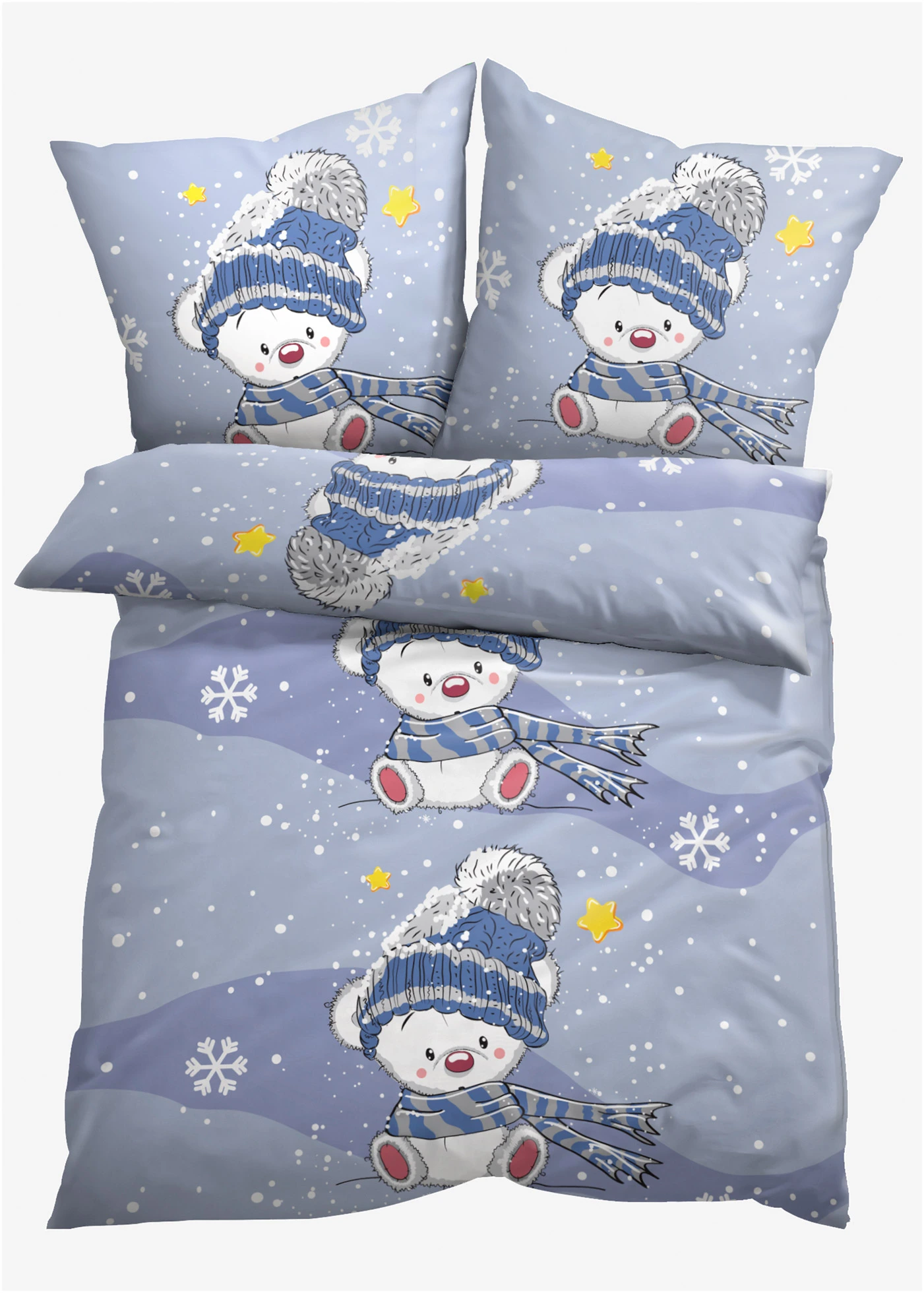 Dekbedovertrek met beer • blauw • bonprix online shop