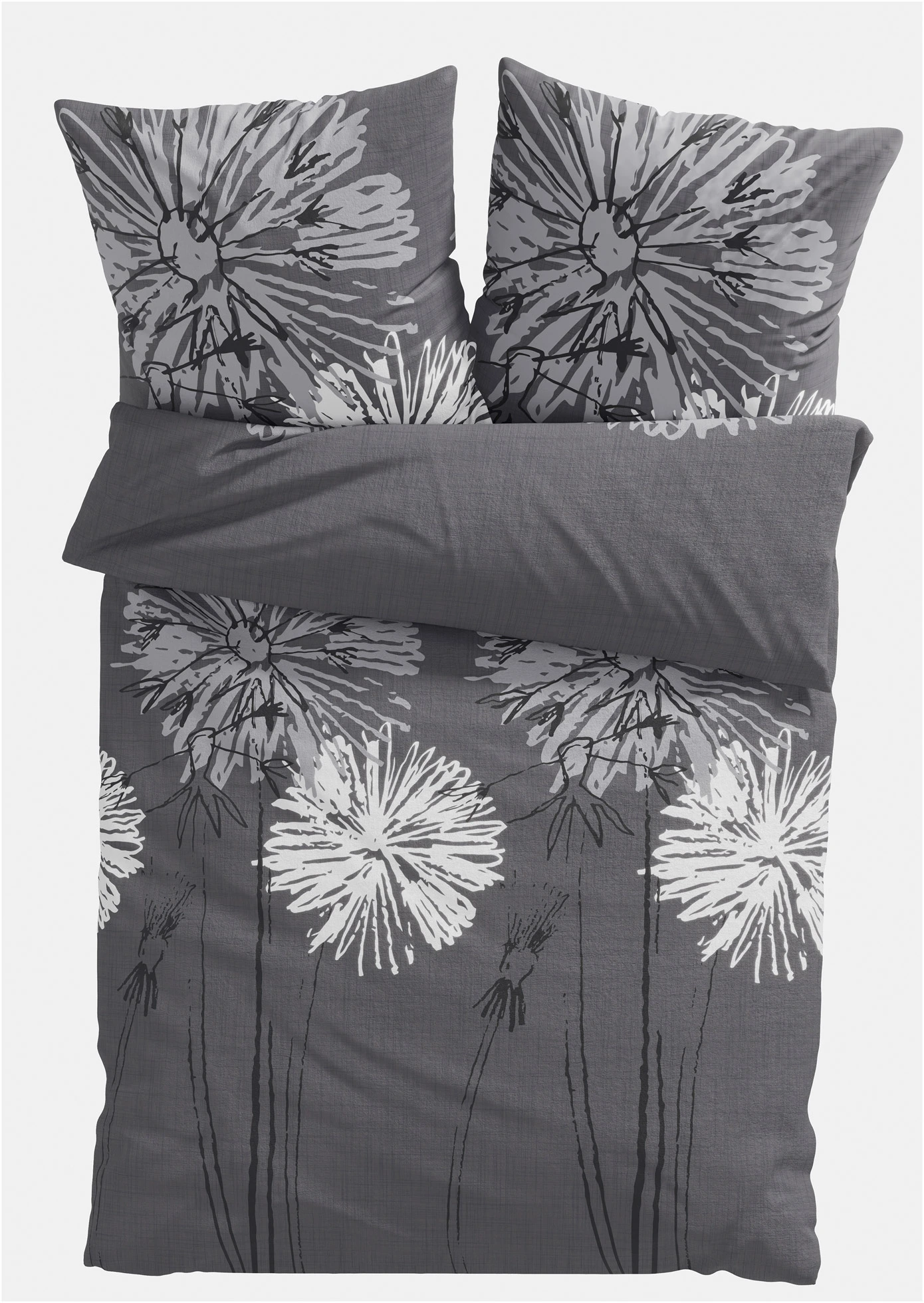 Parure de lit en coton mélangé • gris • Boutique bonprix