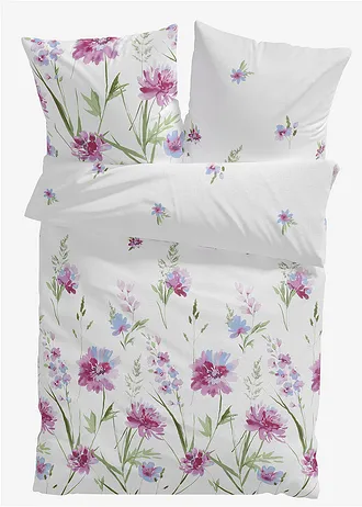 Linon dekbedovertrek, Kleur: wit