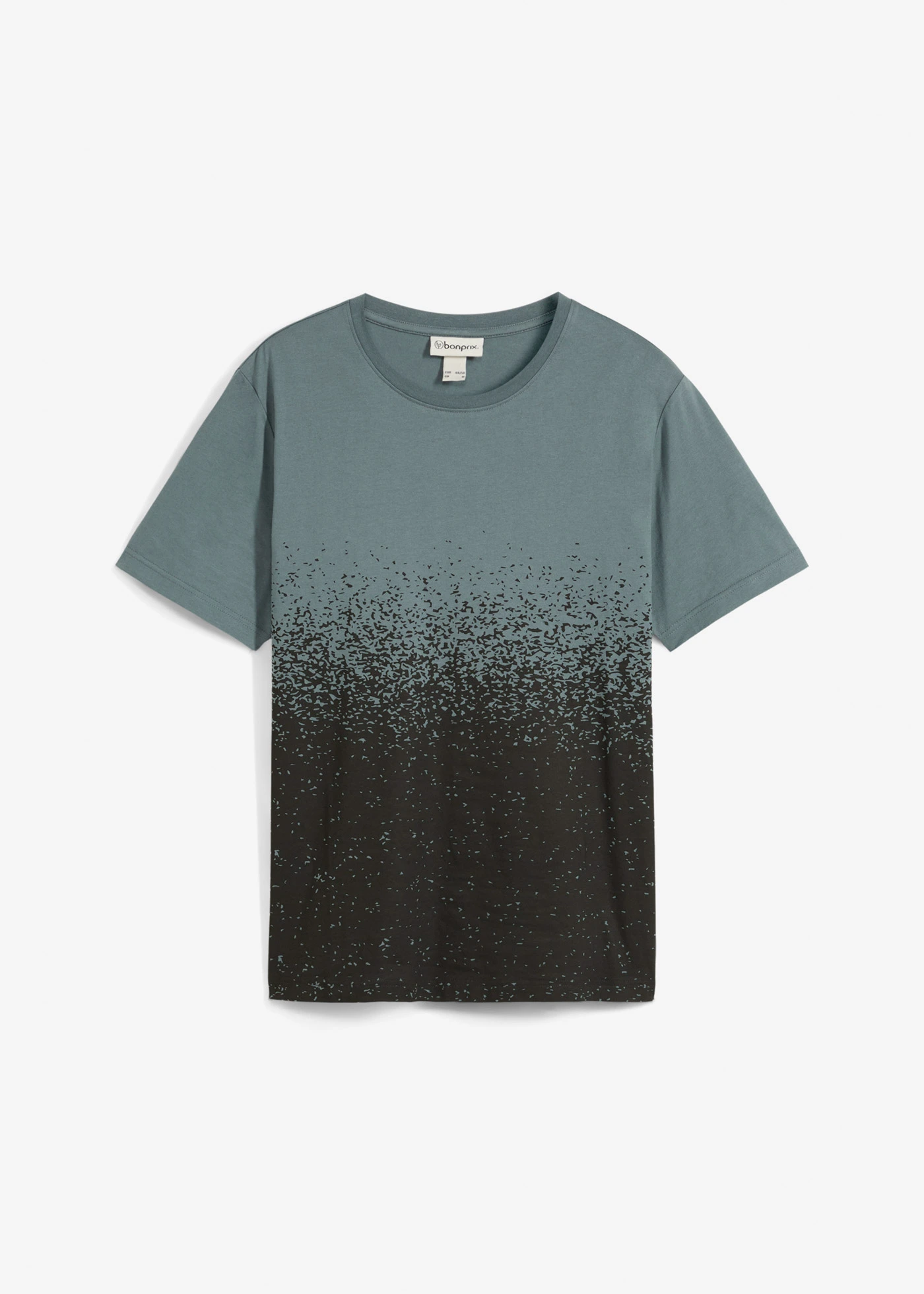 Tricou din bumbac organic • verde eucalipt-negru • magazin bonprix