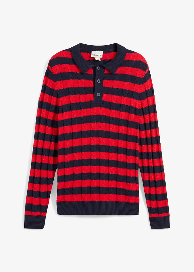 Pulover cu guler polo