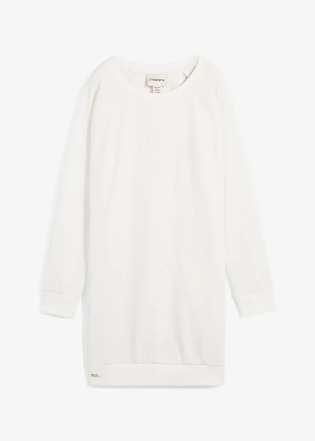 Robe sweat • ecru • Boutique bonprix