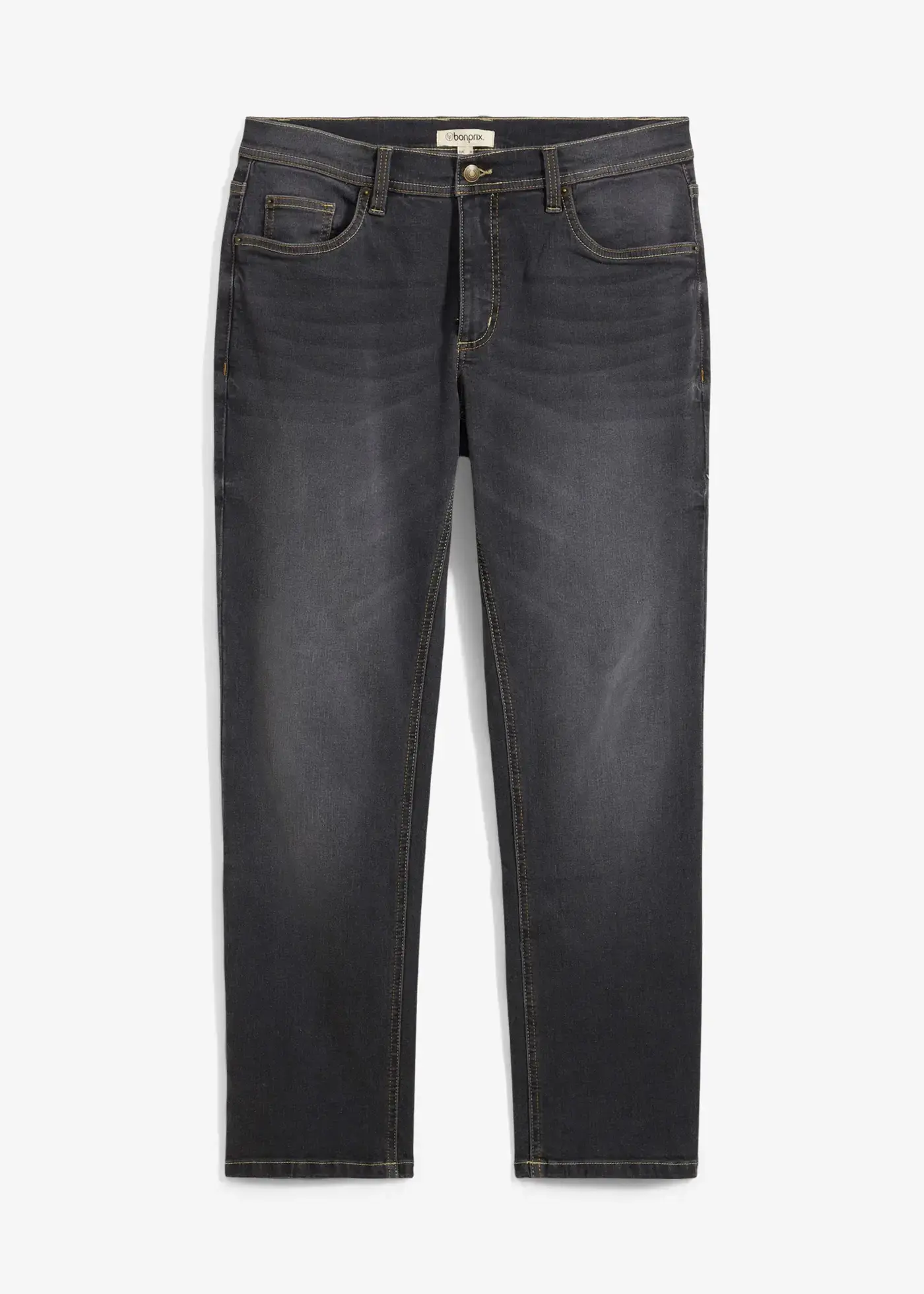 Jeansy regular fit, straight • czarny denim • sklep bonprix