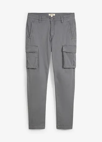 Pantaloni cargo stretch din bumbac organic robust, Regular Fit, Straight