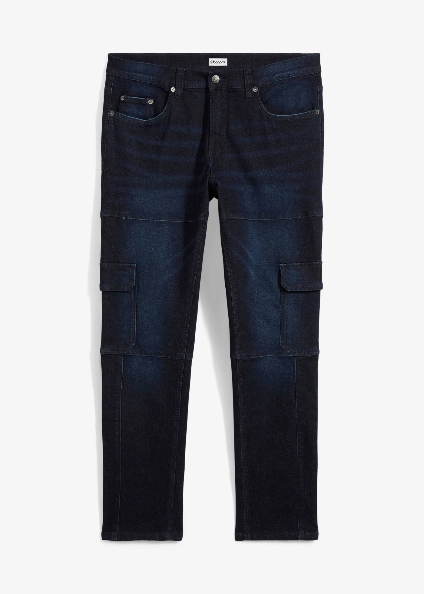 Strečové cargo džíny Slim Fit, Straight • tmavě modrý denim • bonprix obchod