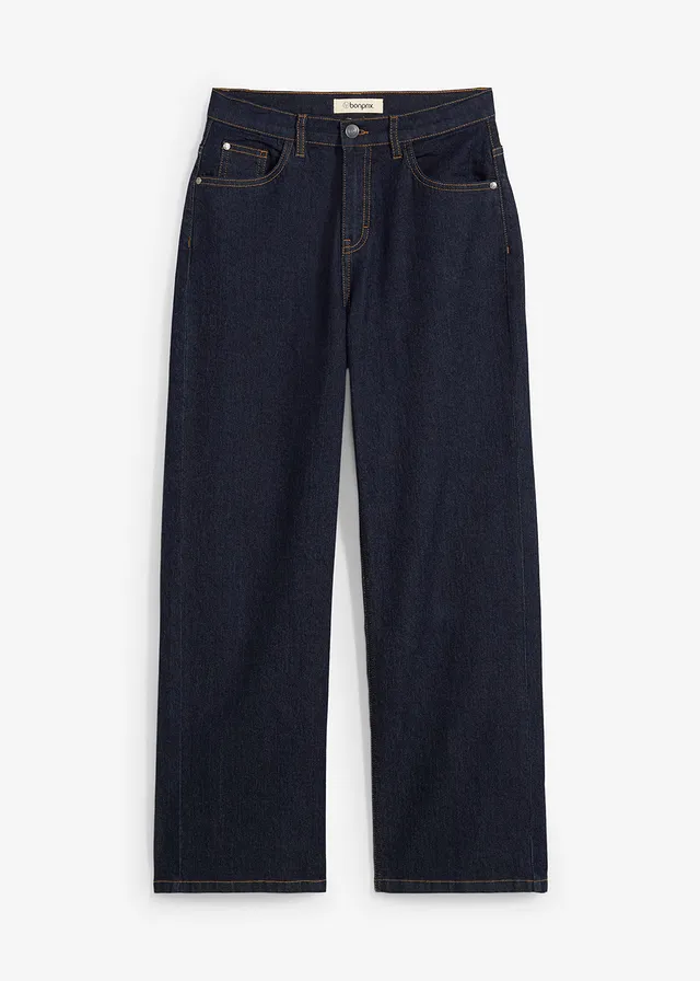 Jean large taille mi-haute