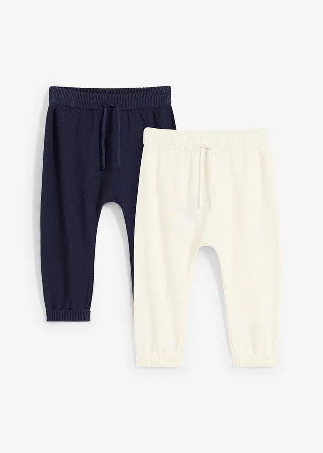 Set de 2 pantaloni tricotați pentru bebe