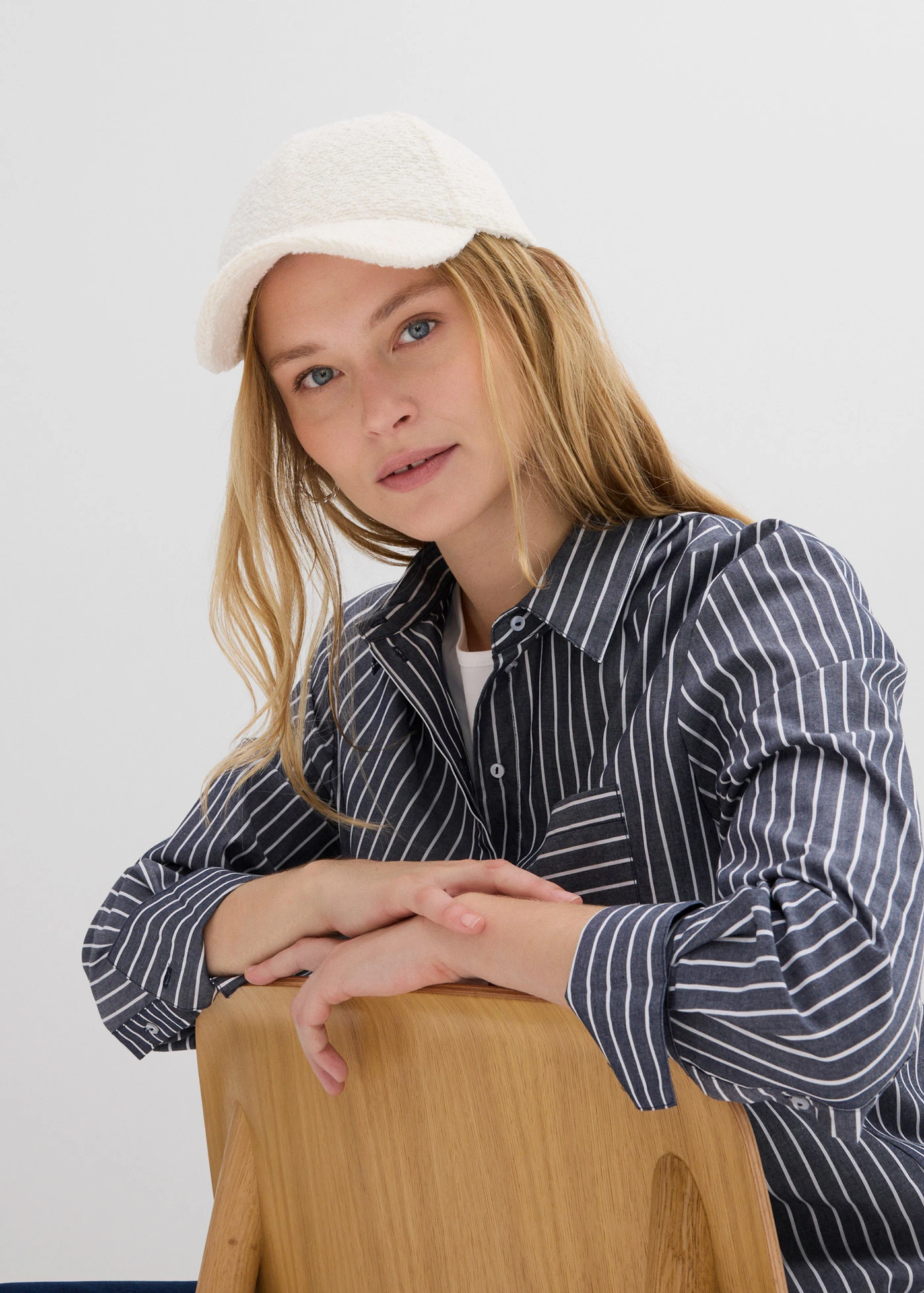 Dlouhá halenka z čisté bavlny • tmavě modrá - bílá s proužky • bonprix obchod