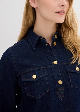 Jeansjurk • diepblauw denim ongewassen • bonprix online shop