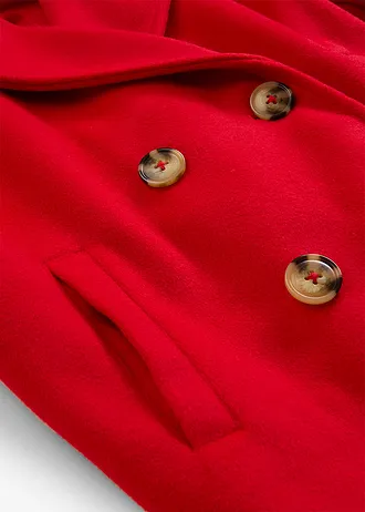 Krátký oversize trenčkot s vlněným vzhledem • jahodová • bonprix obchod