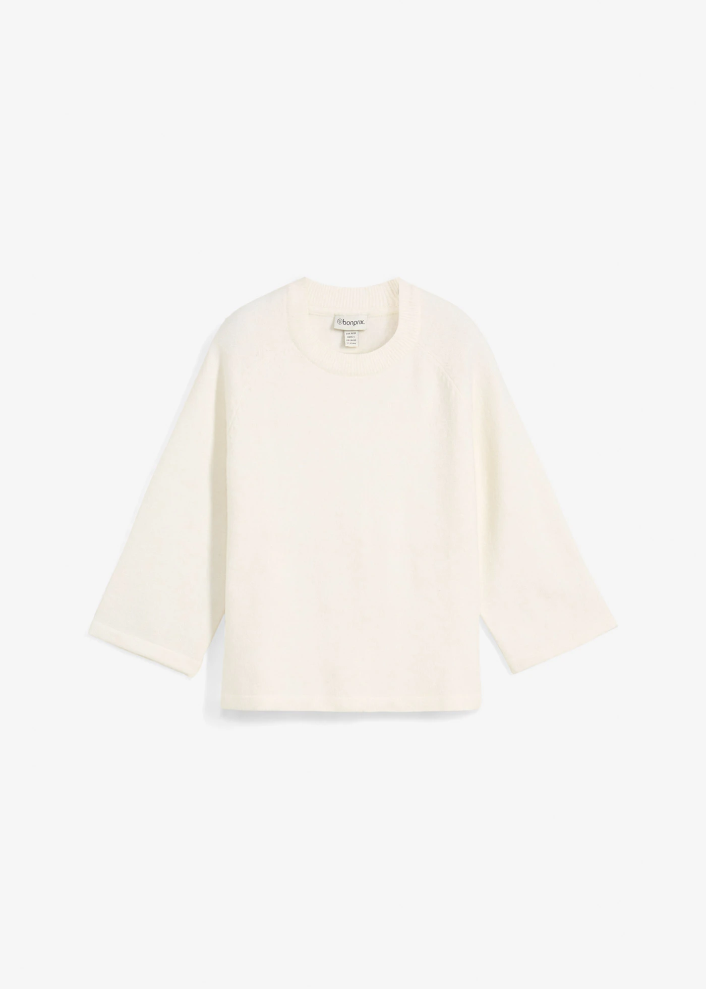 Oversized gebreid shirt • wolwit gemêleerd • bonprix online shop