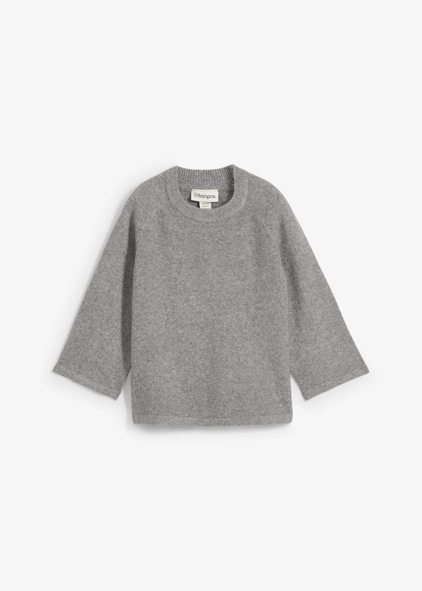 Oversized gebreid shirt • grijs gemêleerd • bonprix online shop