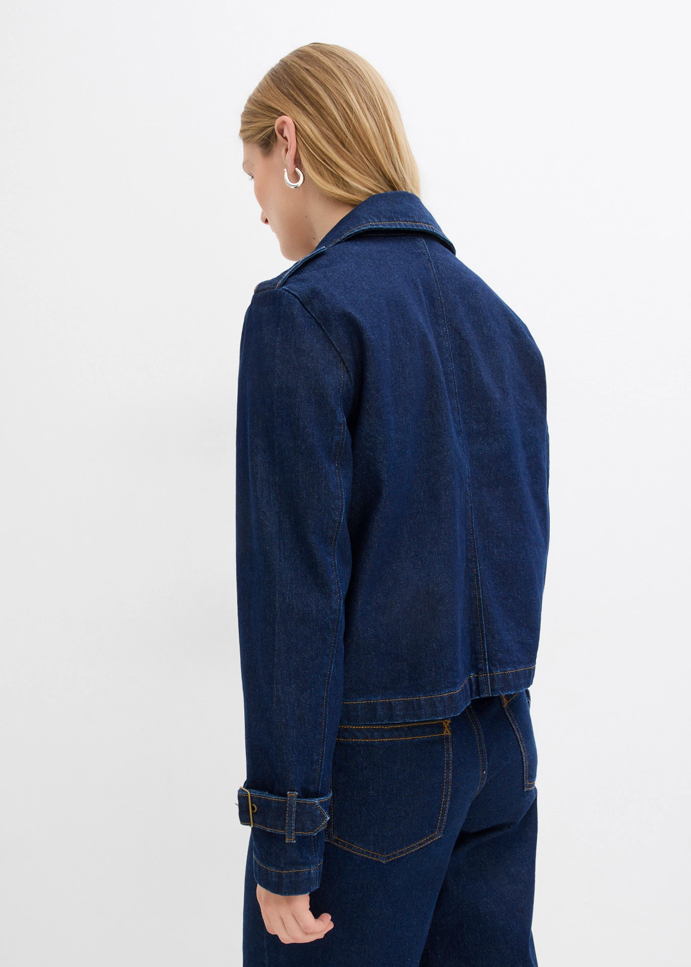 Džínový trenčkotový kabátek • nočně modrý denim • bonprix obchod