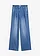 Wide leg jeans, mid waist, Kleur: lichtblauw denim used